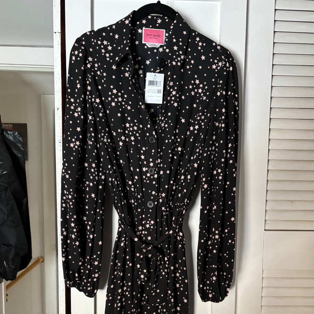 Kate Spade Scattered Stars Button-front Midi Shirt Dress - Picture 6 of 10